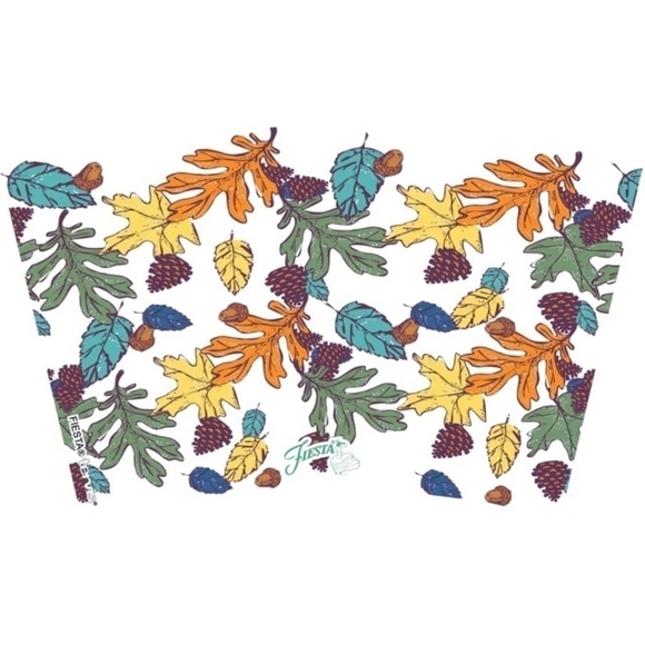 EUC 2 Tervis Fiesta Butterscotch Fall Leaves 16 oz cup - Picture 2 of 8